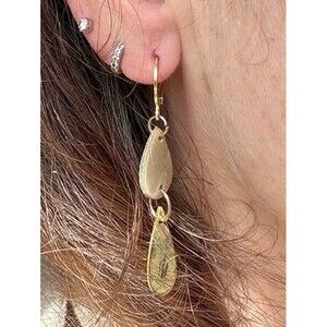 New dangle drop gold handmade agate stone boho Huggies Earrings